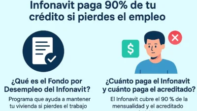 Infonavit cubre el 90% de la mensualidad del crédito hipotecario si pierdes el empleo